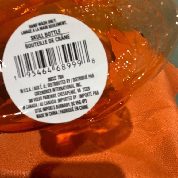 6/$25 Mystic Gray & Orange Plastic Skull with Cork Lid Set - Picture 14 of 15